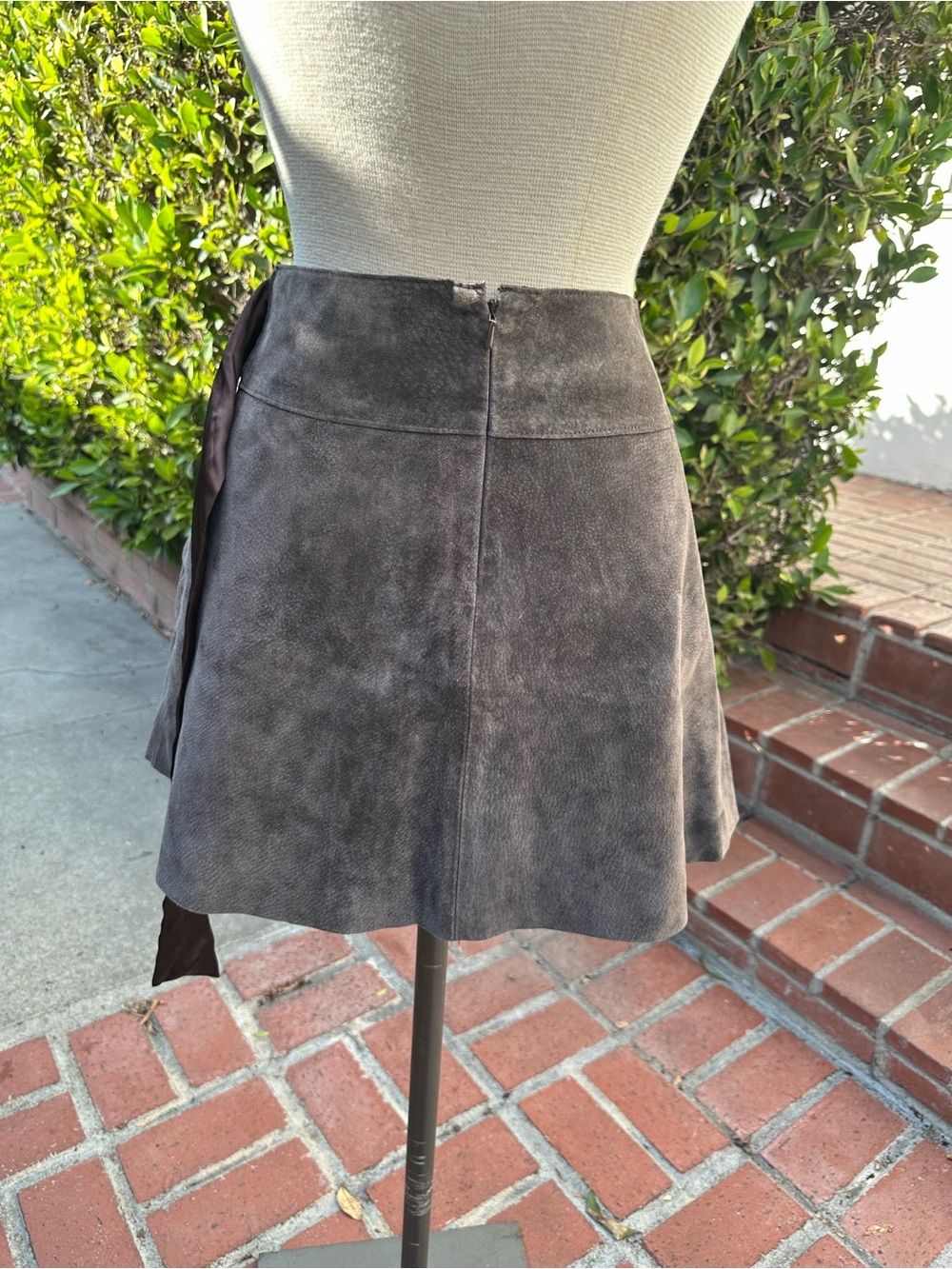 bebe cool brown Suede A-Line Mini Skirt - Picture 2 of 6